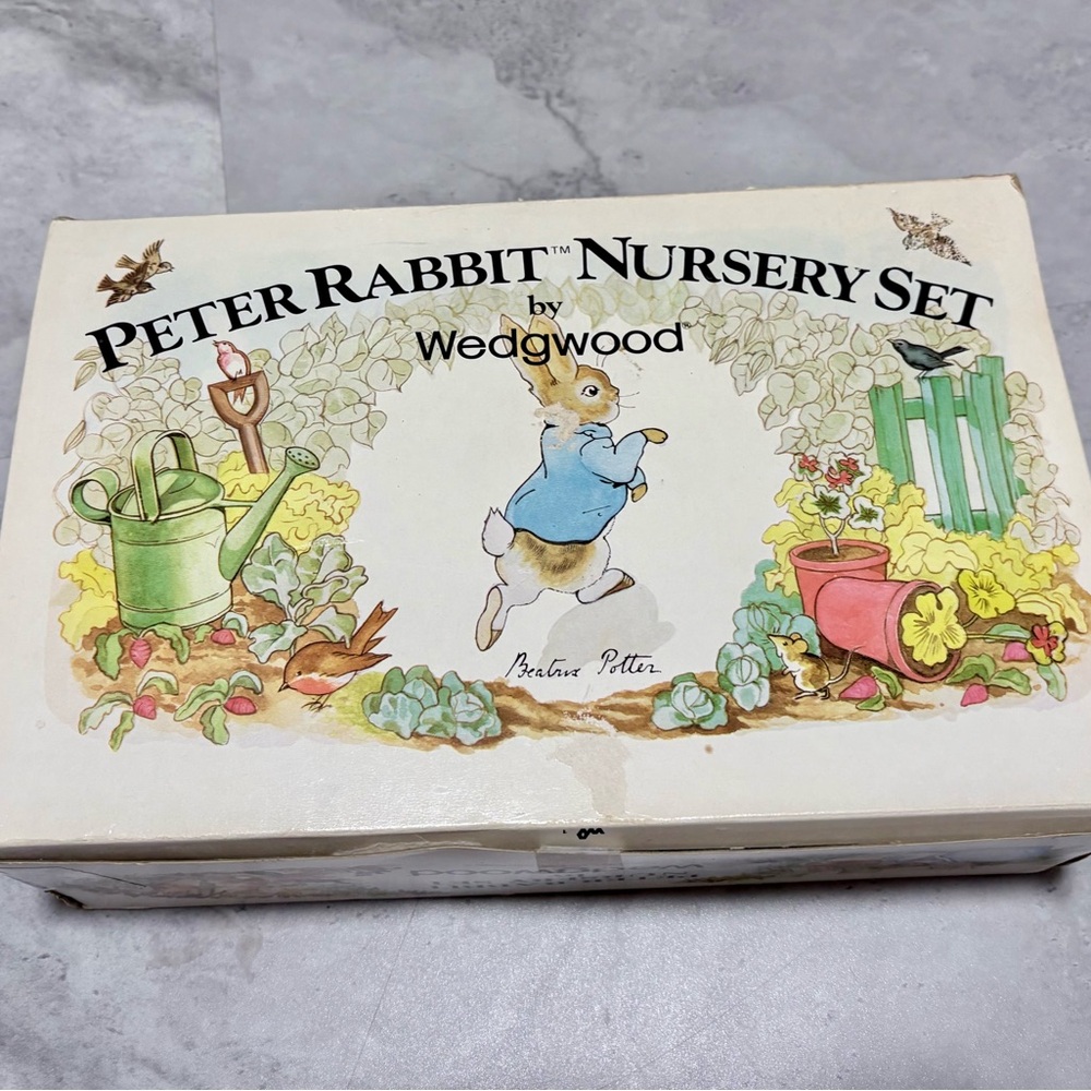 Wedgwood Peter Rabbit 3-Piece Nursery Set with Original Box